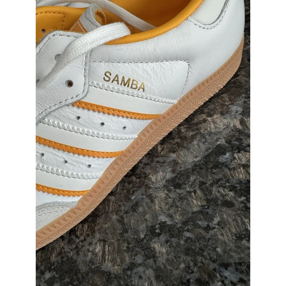 Adidas Samba OG IH5582 Sneakers US Men's 7 White 3-Stripes Leather Shoes IH5582